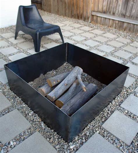 sheet metal fire pit plan